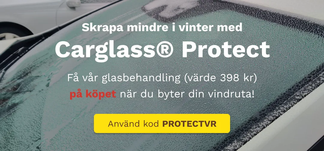 Frozen windscreen with text overlays regarding campaign