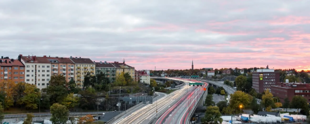 Essingeleden motorway view