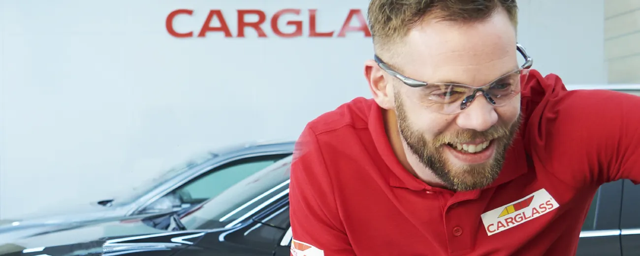 Smile staff man working