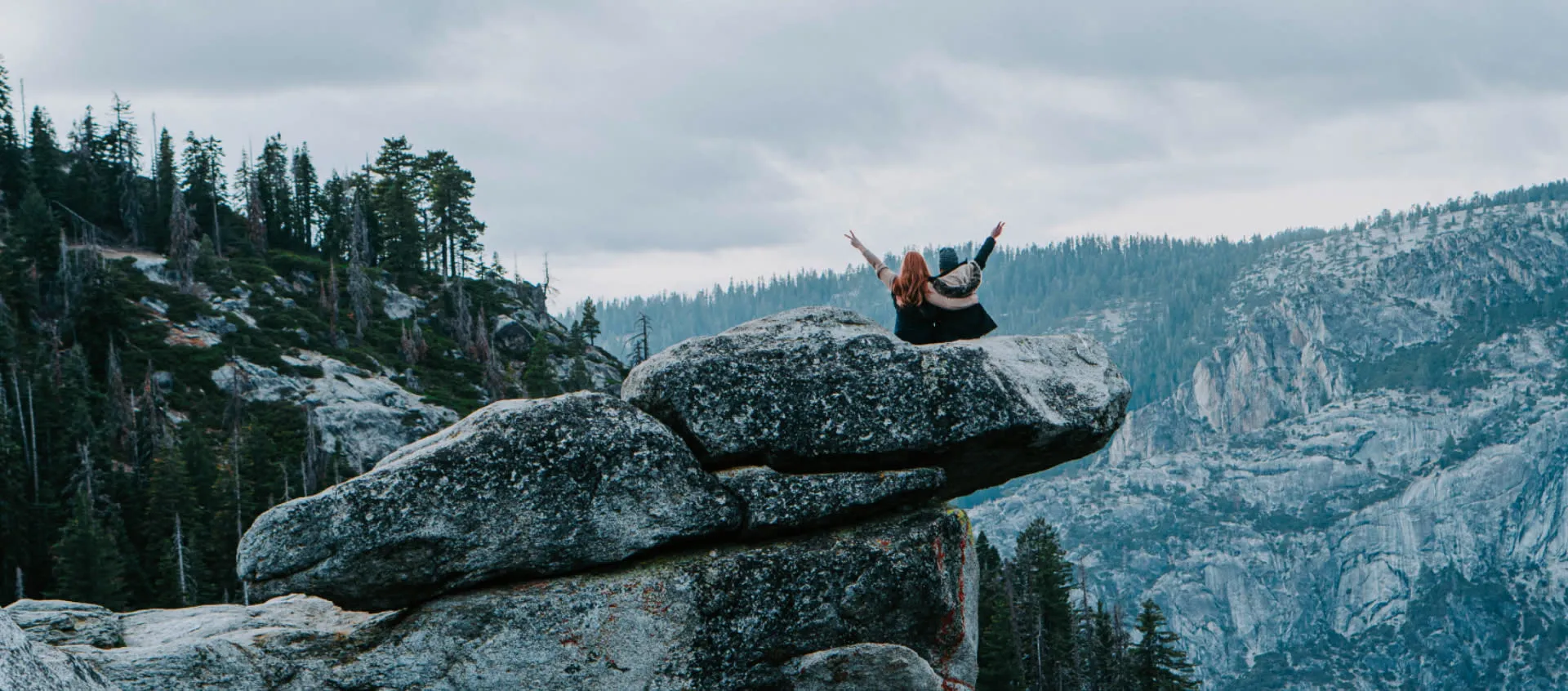 People at top norway nature