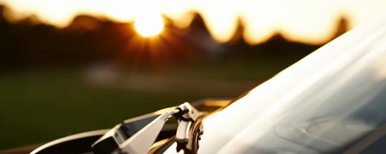 Sun on the windscreen